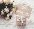 Happy,Mother's,Day,Text,Sign,On,Craft,Greeting,Card,And