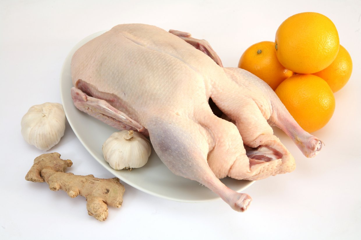 A,Raw,Duck,With,Oranges,,Ginger,And,Garlic,,All,Of