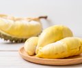 Fresh,Durian,Fruit,On,Wood,Background