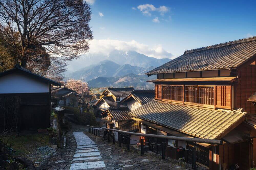 Magome,Juku,Post,Town,Of,The,Nakasendo,With,Central,Alps