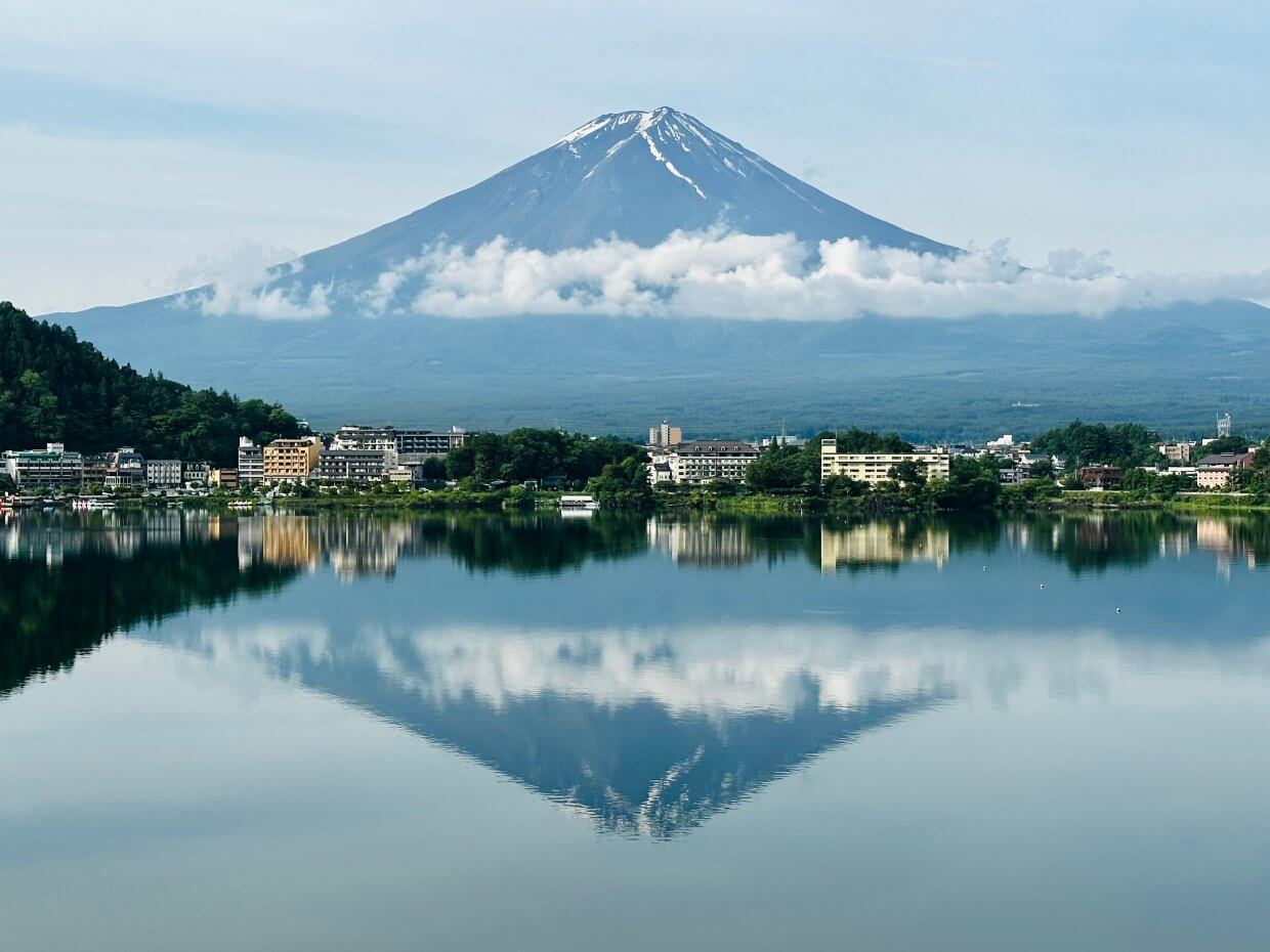 河口湖倒影（圖／Shutterstock）